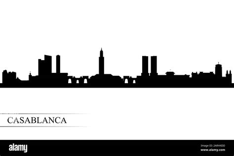 Casablanca city skyline silhouette background illustration Stock Photo ...