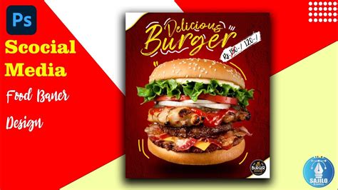 Adobe photoshop banner design. Burger design . social medea post design ...