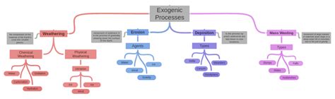 Exogenic Processes - Coggle Diagram