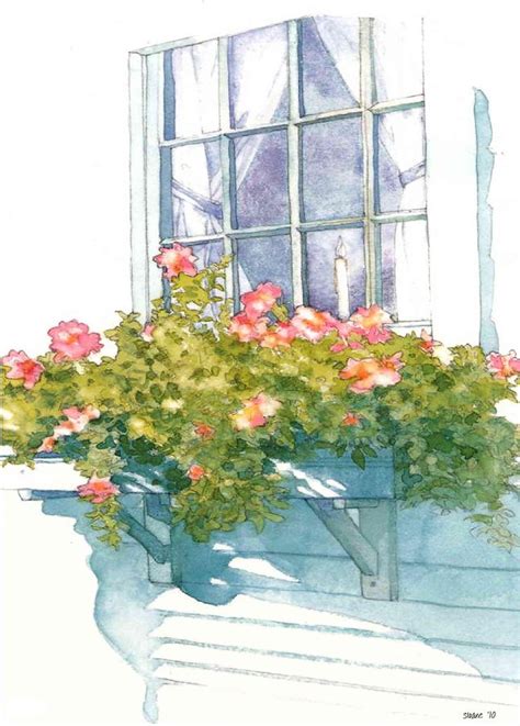 WIndow Sill Painting by Sloane FinneganAllen - Fine Art America