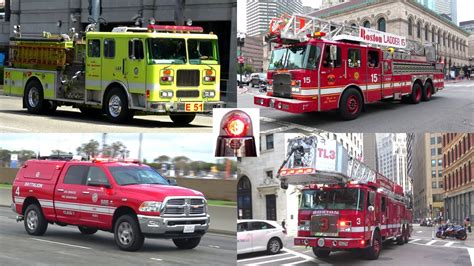 Best of Fire Engines and Ladder Trucks Responding Sirens Compilation ...