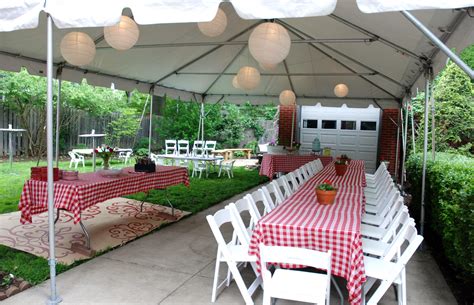 16' by 16' Party Canopy and White Frame Tent Layouts | PartySavvy Tents