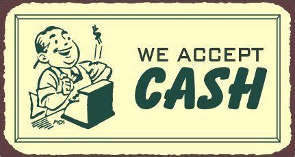 We Accept Cash Logo - LogoDix