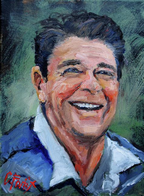 Ronald Reagan Painting by Carole Foret - Fine Art America