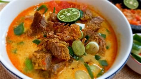 Resep Soto Tangkar / Betawi Beef Soup Recipe - YouTube Soto Betawi, Beef Soup Recipes, Food ...