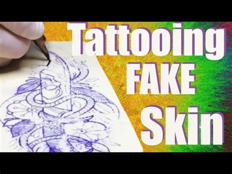 HOW TO TATTOO FAKE SKIN!! FOR BEGINNERS 👀 - YouTube