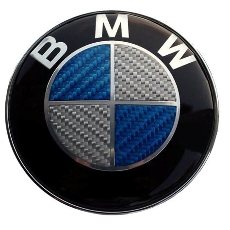 Buy Lot of 10 BMW Roundel Emblem Badge 82mm Blue/White CARBON Hood Rear ...