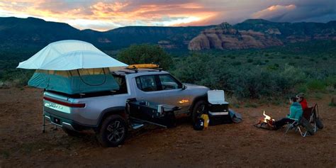 Rivian showcases R1T electric pickup truck as a camper | Electrek