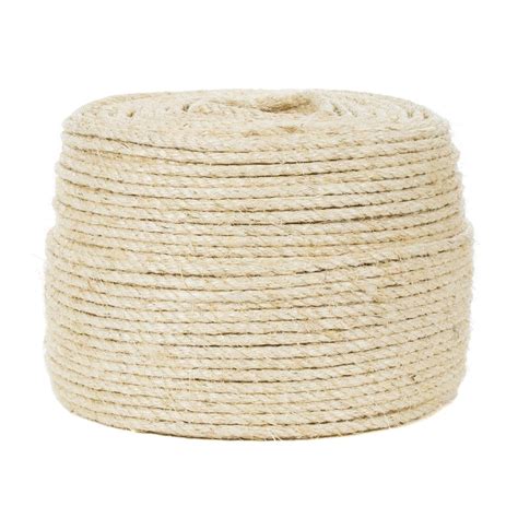 GOLBERG G Twisted Sisal Rope - Made from 100% Natural Fibers Scratching Post 1/4 Inch DIY ...
