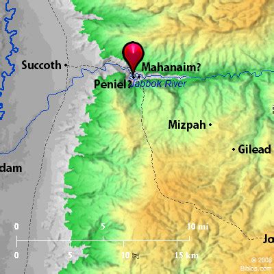 Bible Map: Penuel (Peniel)