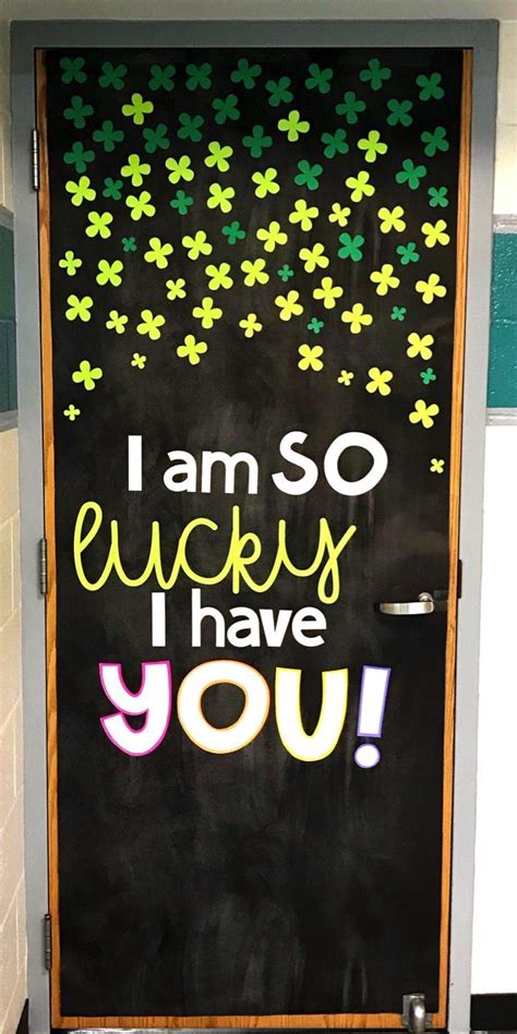 Greet your kiddos with a little door decor LUCK this month! Or...every ...