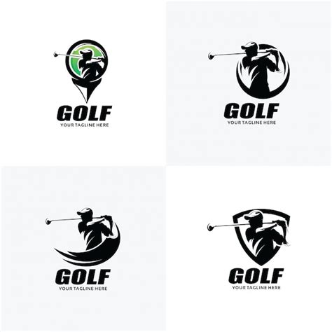 Set of golf logo design templates | Premium Vector