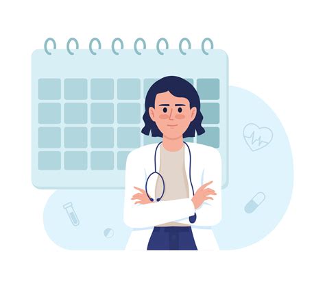 Schedule doctor appointment 2D vector isolated illustration. Healthcare ...