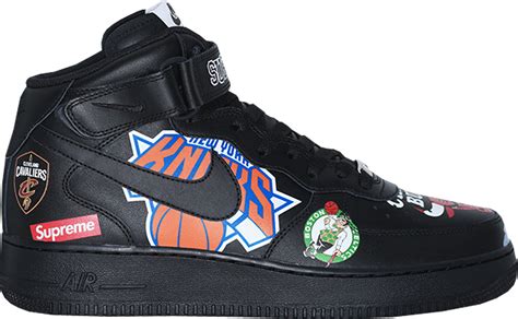 Nike Air Force 1 Mid Supreme NBA Black