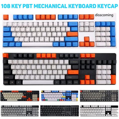 WB-108Pcs/Set PBT Color Matching Key Cap Keycaps for Cherry MX Mechanical Keyboard | Shopee ...