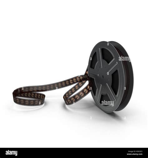 Movie film reel on white background Stock Photo - Alamy