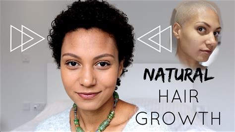 NATURAL HAIR GROWTH UPDATE | FROM SHAVED HEAD 6 MONTHS LATER - YouTube