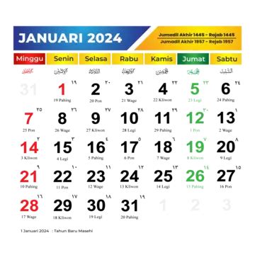 Calendar January 2024 Cdr PNG Transparent Images Free Download | Vector ...