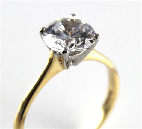 Engagement Ring 2ct Solitaire Diamond Unique 9ct Gold | eBay