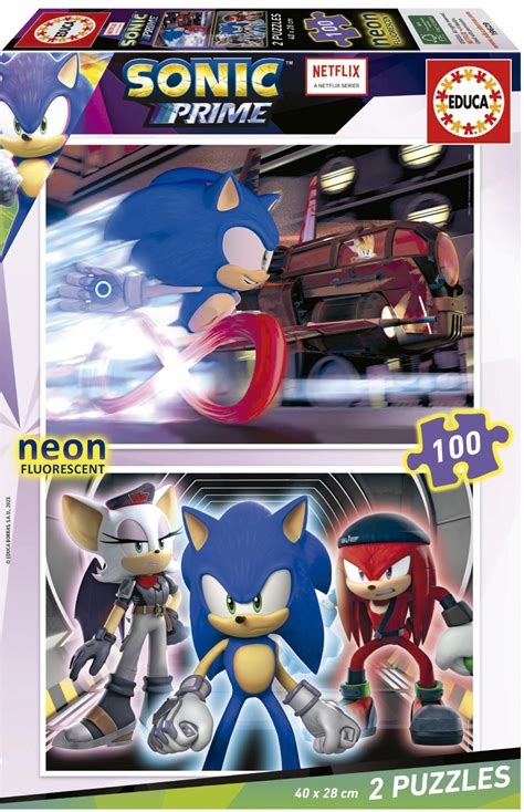 Puzzle 2x100 Sonic Prime Neon, 100 Teile | PuzzleMania.ch