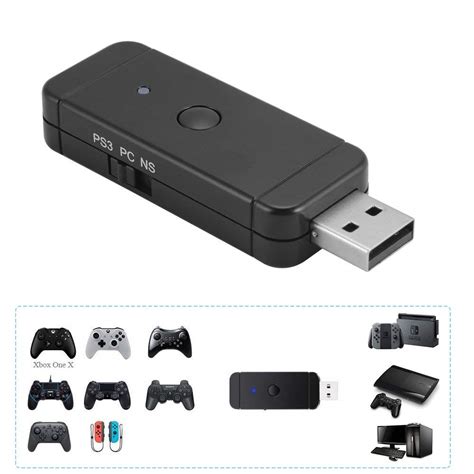 Wireless Controller Adapter Converter for PS4/PS5/Nintendo Switch/Xbox One/Wii U controllers ...