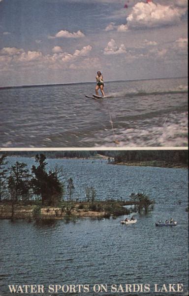 Water Sports on Sardis Lake Mississippi Postcard