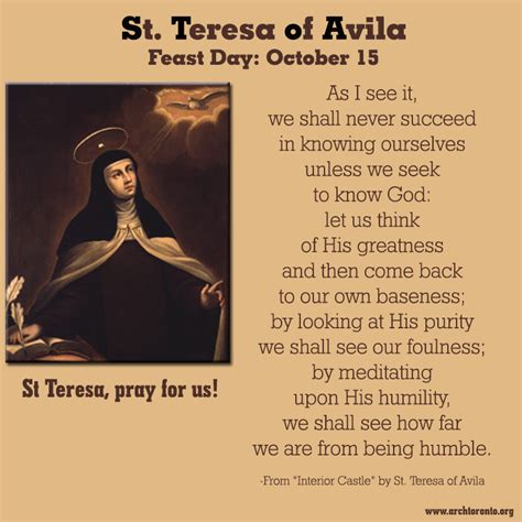 Quote from St. Teresa of Avila as we celebrate her feast day. | Quotes ...