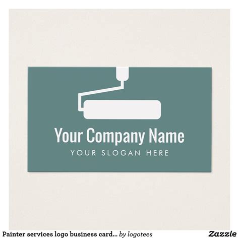 Painter services logo business card template | Zazzle.com | Business card logo, Painter business ...