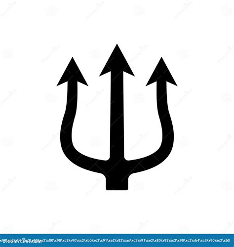 Trident Icon. Trident Neptune Weapon. Poseidon Black Symbol. Stock ...