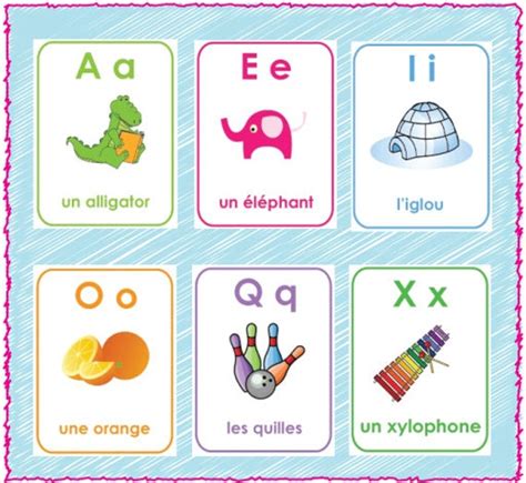 Printable French Alphabet Flash Cards A-Z