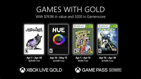 Xbox Live Gold Free Games For April 2022 - Lawod