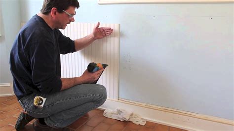 How to Design and install Chair Rail + bead board / wainscoting - YouTube