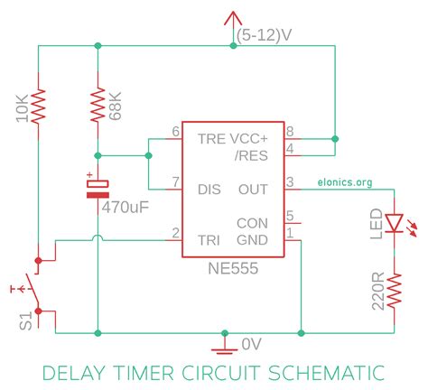 Time Delay Relay Circuit Using 555 Timer IC Off Delay Timer, 56% OFF