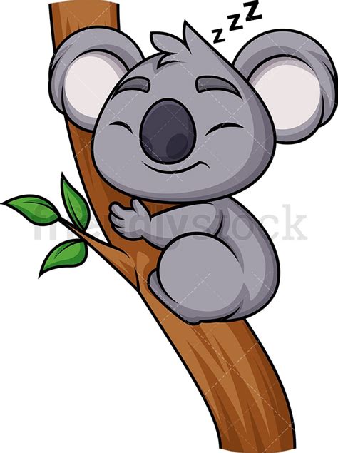 Koala Sleeping Cartoon Vector Clipart - FriendlyStock