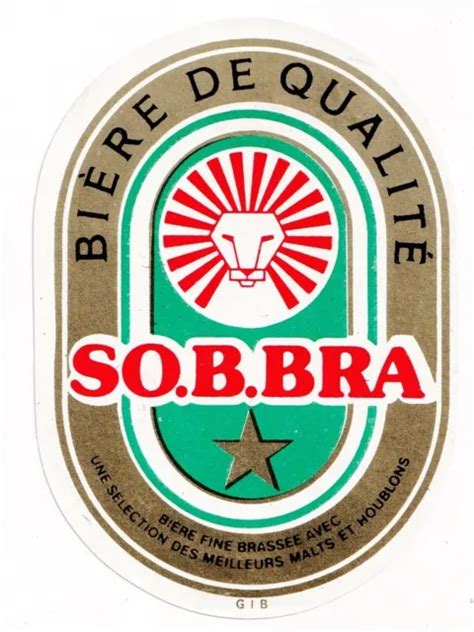 VINTAGE BRASSERIES BRAKINA, Burkina Faso, Africa So.b.bra Biere Label $4.99 - PicClick