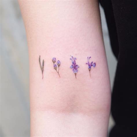 Minimalist Violet Flower Tattoo Small - Wiki Tattoo