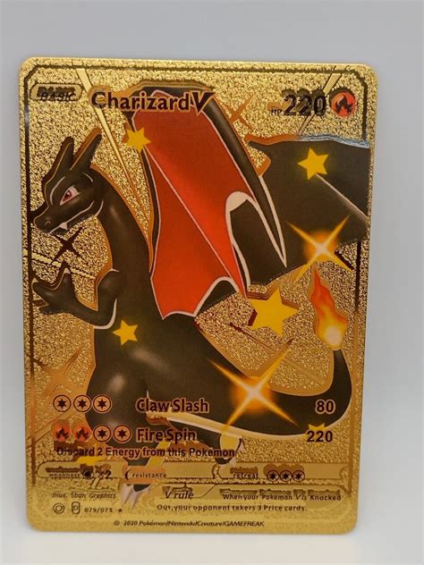 Mavin | Charizard V GOLD METAL CARD NM CARDS