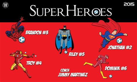 B1336 Superheroes 3x5 Banner-B1336