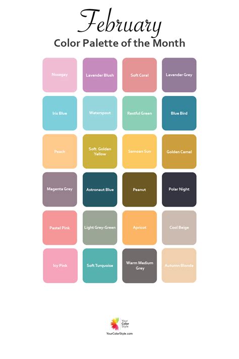 Color Palette of the Month - February 2023