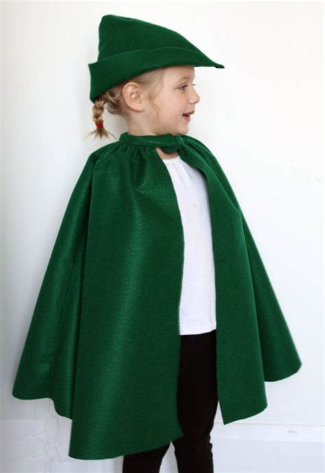 Kid Dress up Costume Fairy Tale Cape Kelly Green Felt Robin | Etsy | Kids dress up costumes ...