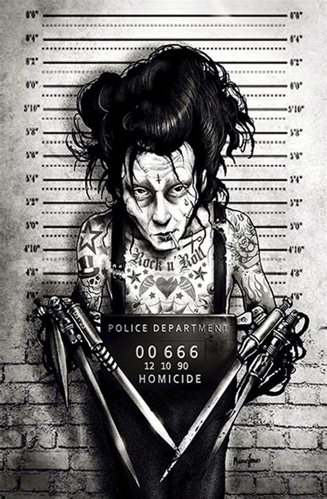 Eddie by Marcus Jones Edward Scissorhands Mugshot Canvas Art Print | Tim burton art, Horror art ...