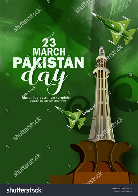 Pakistan Day Pakistan Resolution Day Republic Stock Vector (Royalty ...