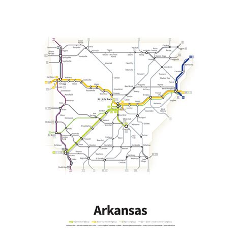 Highways of the USA – Arkansas – Transit Maps Store