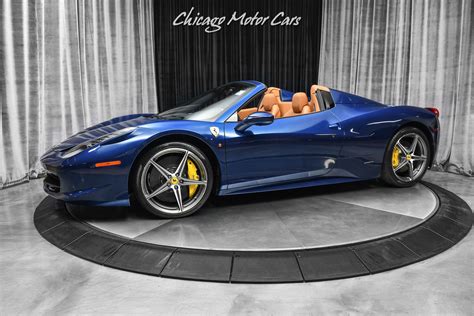 Used 2014 Ferrari 458 Spider Convertible Rare Blu Tour De France ...