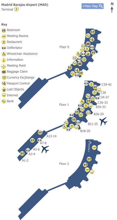 Madrid Airport Terminal 1 Map - Zip Code Map