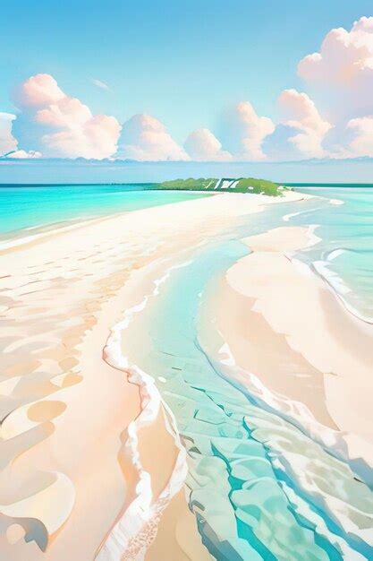 Premium Photo | Cartoon paradise beautiful beach adventures