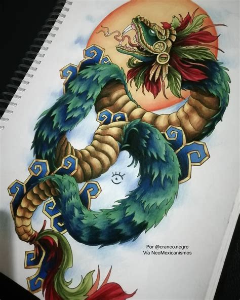 Quetzalcóatl, la leyenda de la Serpiente emplumada | Mexican art tattoos, Aztec artwork, Mayan ...