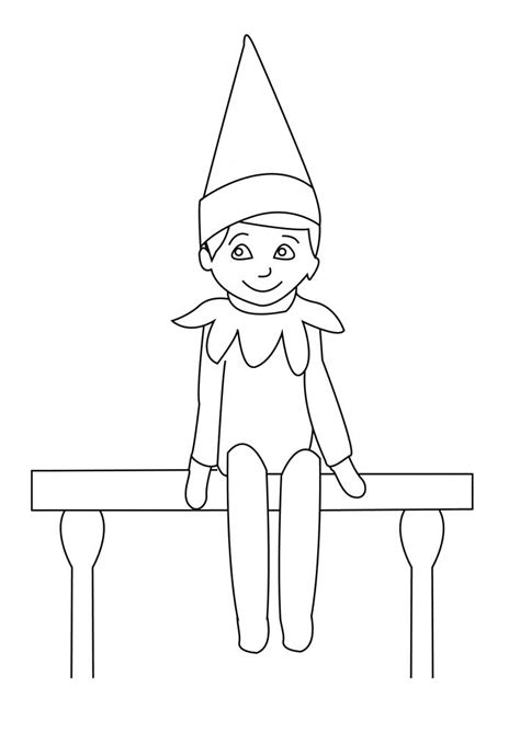 Free Printable Elf on The Shelf Coloring Pages | Coloring pages, Elf on the shelf, Christmas ...