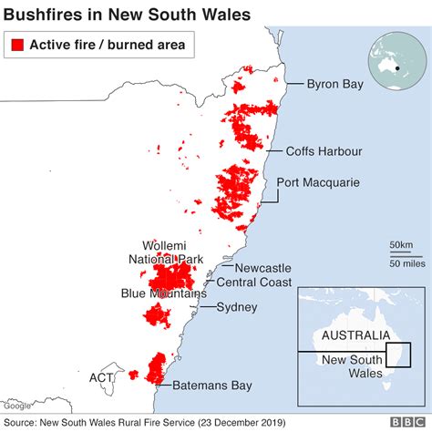 Australia fires: A visual guide to the bushfires and extreme heat - BBC News