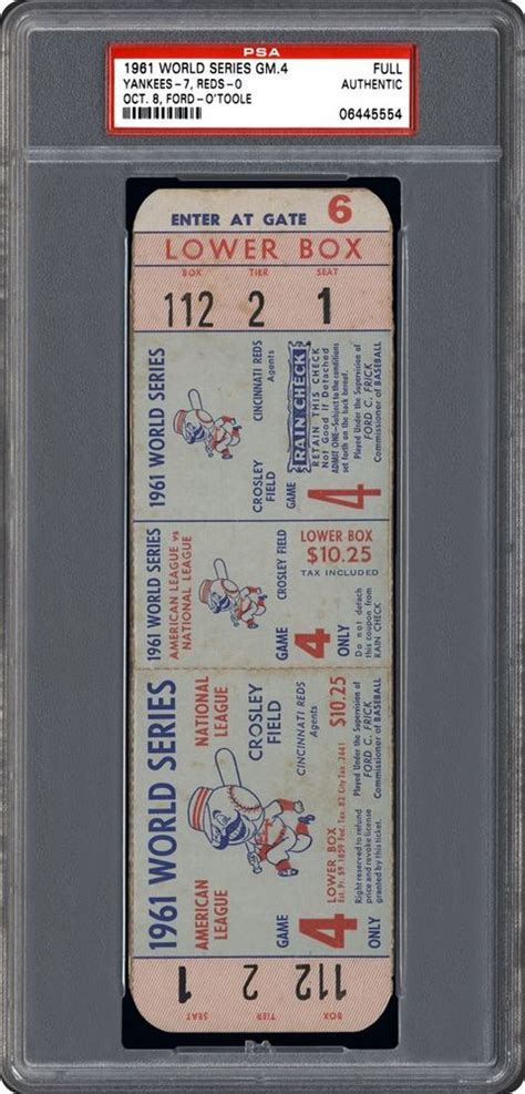 1961 World Series | PSA TicketFacts℠